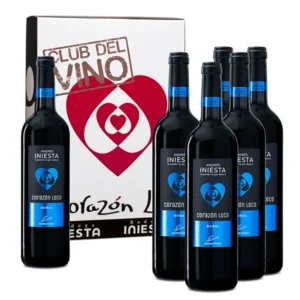 Caja de vinos Corazón Loco Bobal de Bodega Andrés Iniesta